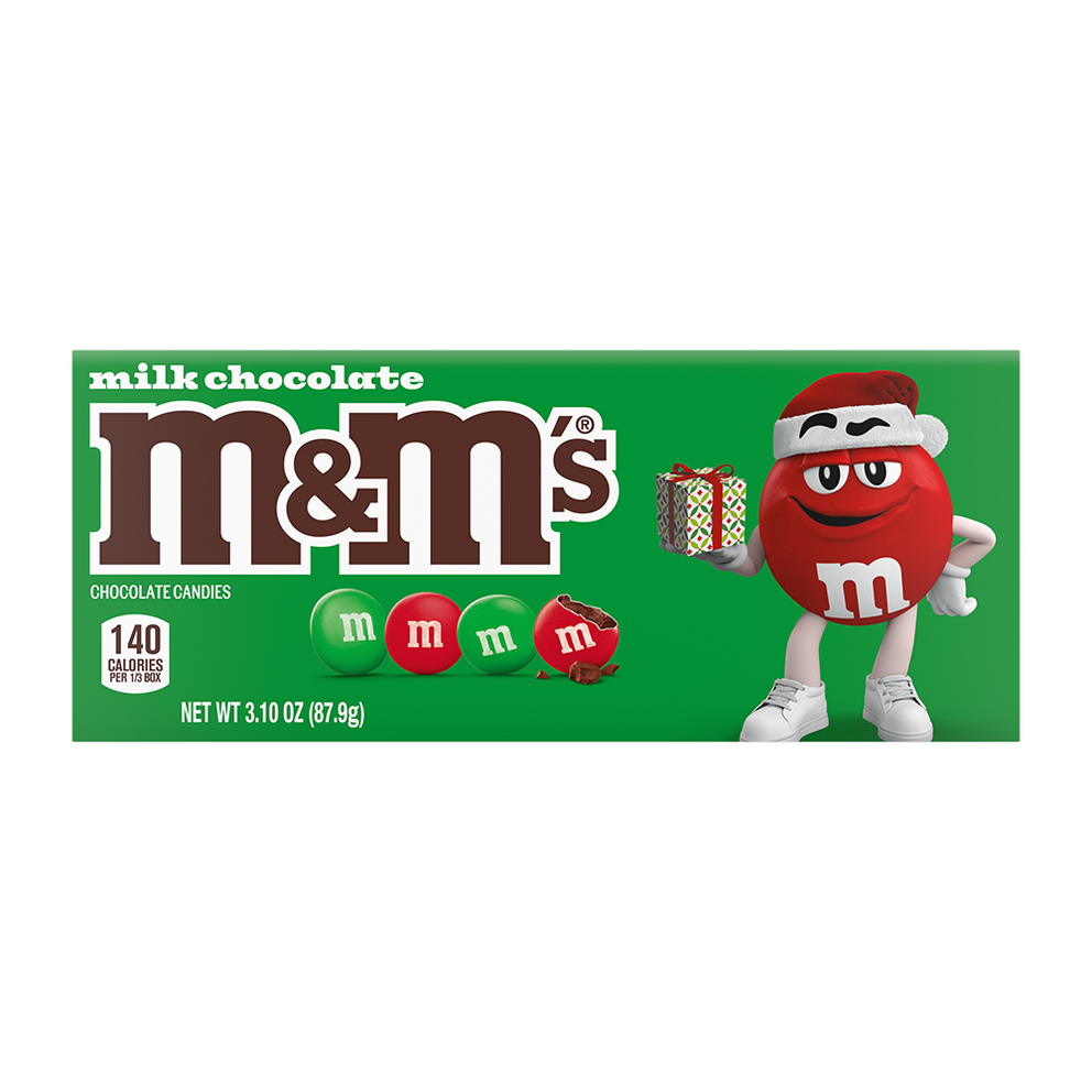 M&M'S Milk Chocolate Red & Green Christmas Candy, 3.1oz Box 0