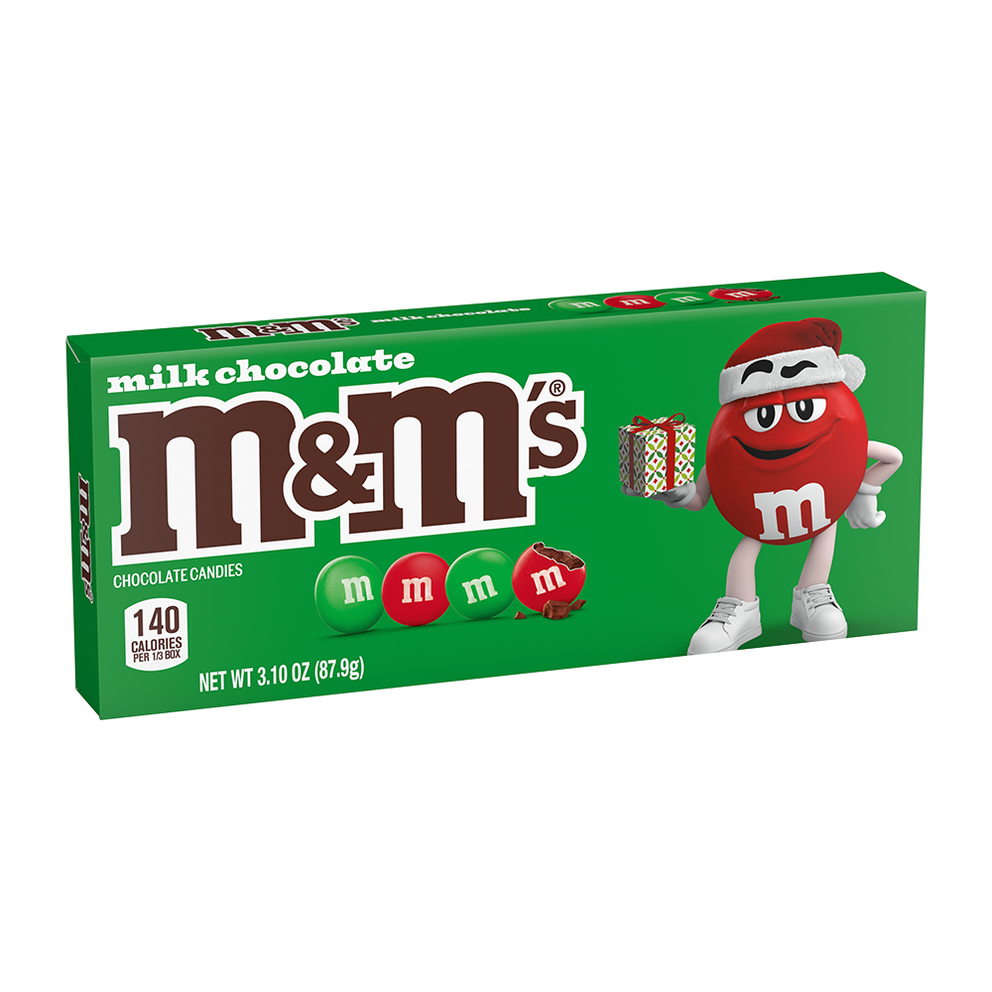 M&M'S Milk Chocolate Red & Green Christmas Candy, 3.1oz Box 2