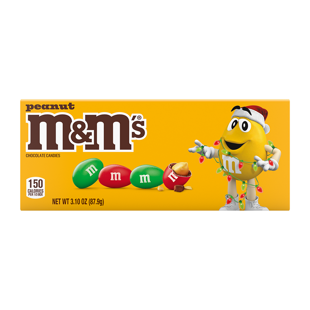 M&M'S Peanut Milk Chocolate Christmas Candy, 3.1oz Box 0