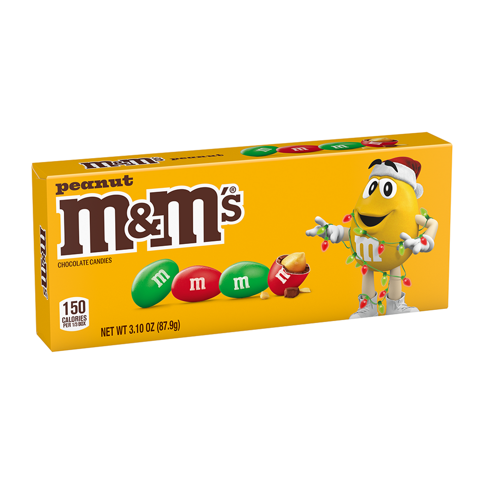 M&M'S Peanut Milk Chocolate Christmas Candy, 3.1oz Box 2