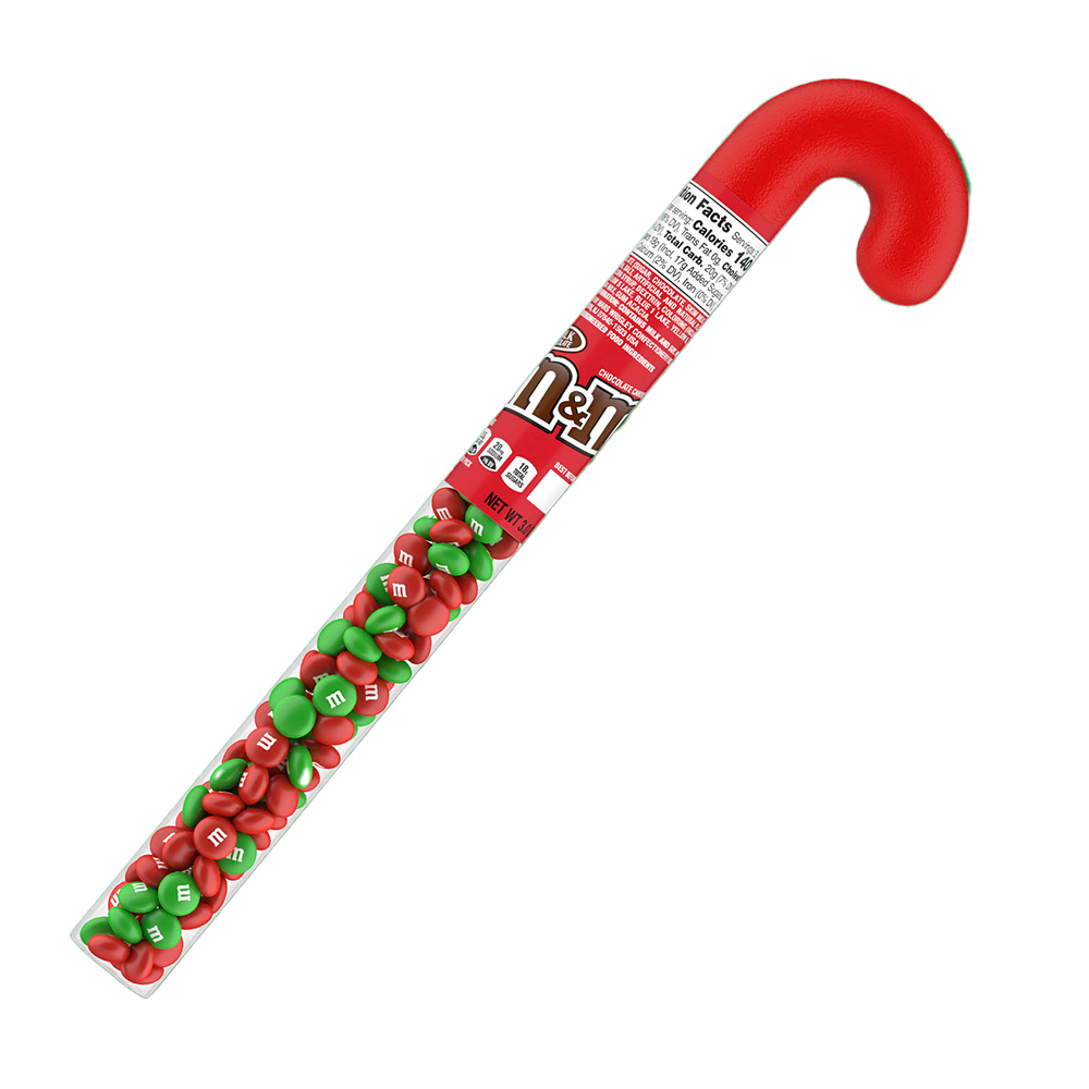 M&M'S milk chocolate red & green christmas candy cane, 3oz 0
