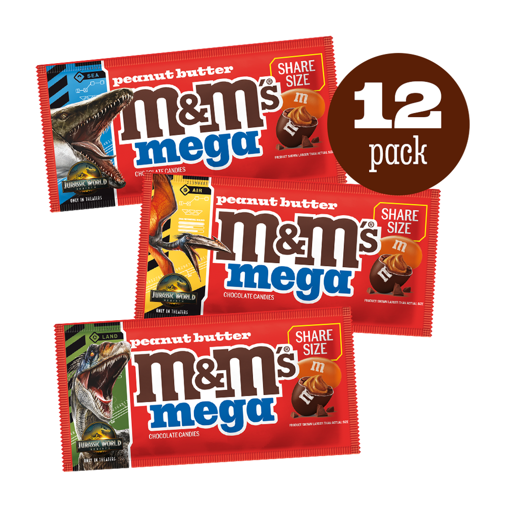M&M'S Peanut Butter Mega x Jurassic World 2.83oz, 12-pack 0