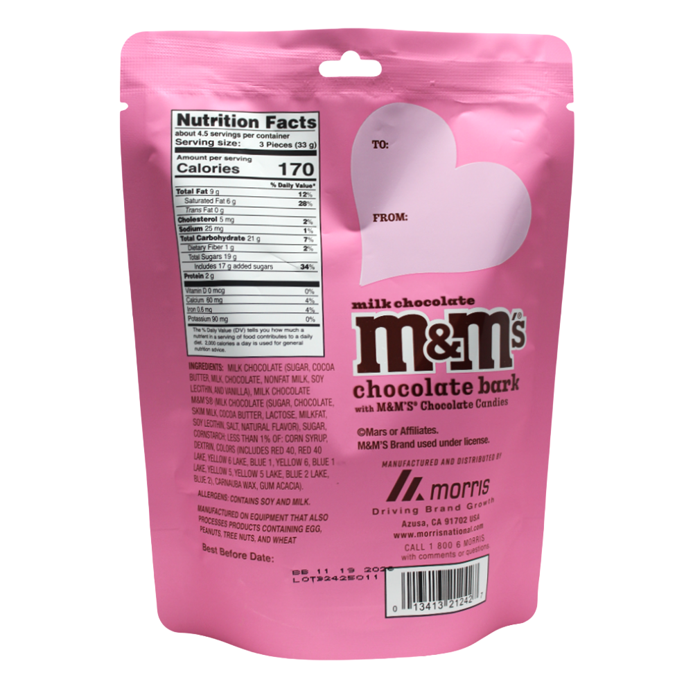 milk chocolate valentine's day bark 1