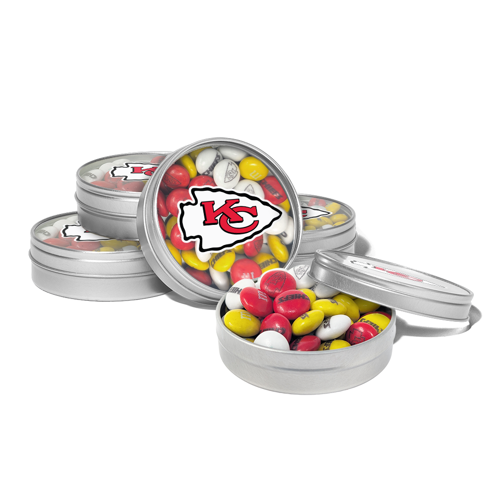M&M'S x NFL favor tins, set of 24