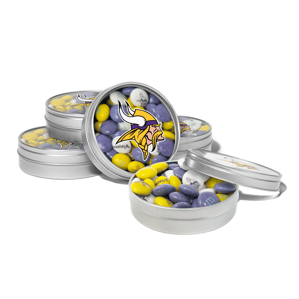 M&M'S x NFL favor tins, set of 24