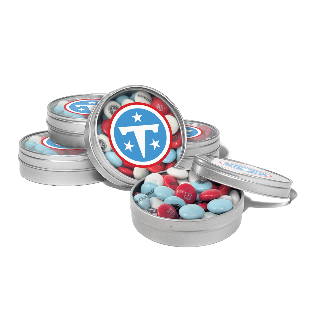 M&M'S x NFL favor tins, set of 24
