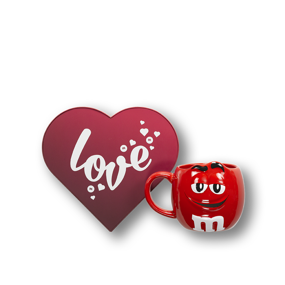 hartvormige doos 500 g + rode M&M’S XL mok 0