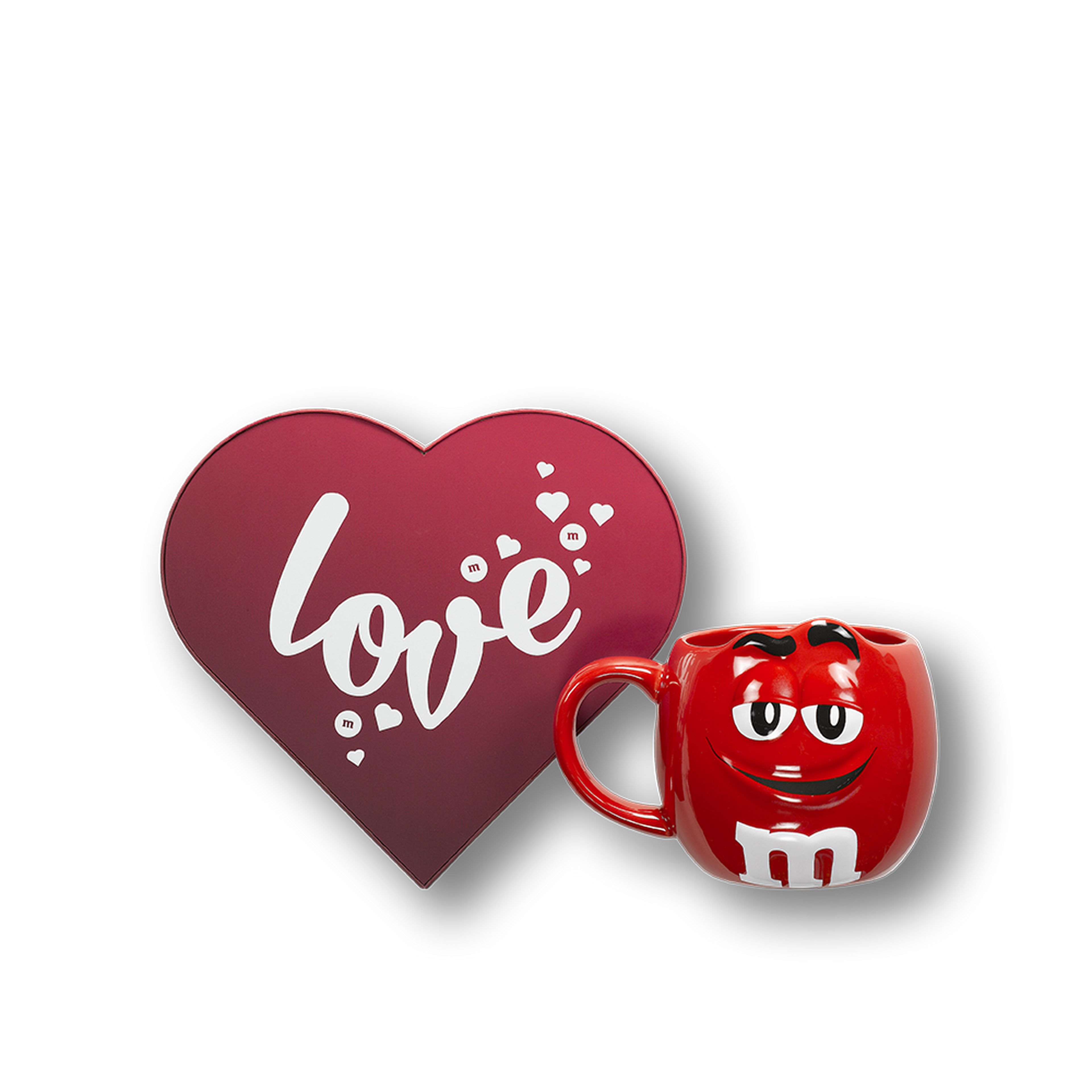 500 g Loveheart Box + Red XL M&M'S Mug 0