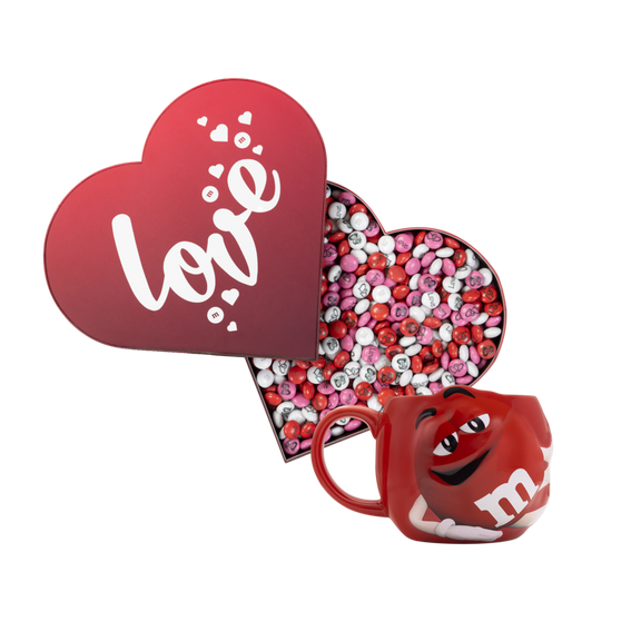 scatola cuore 500 g + tazza M&M'S XL rossa 0