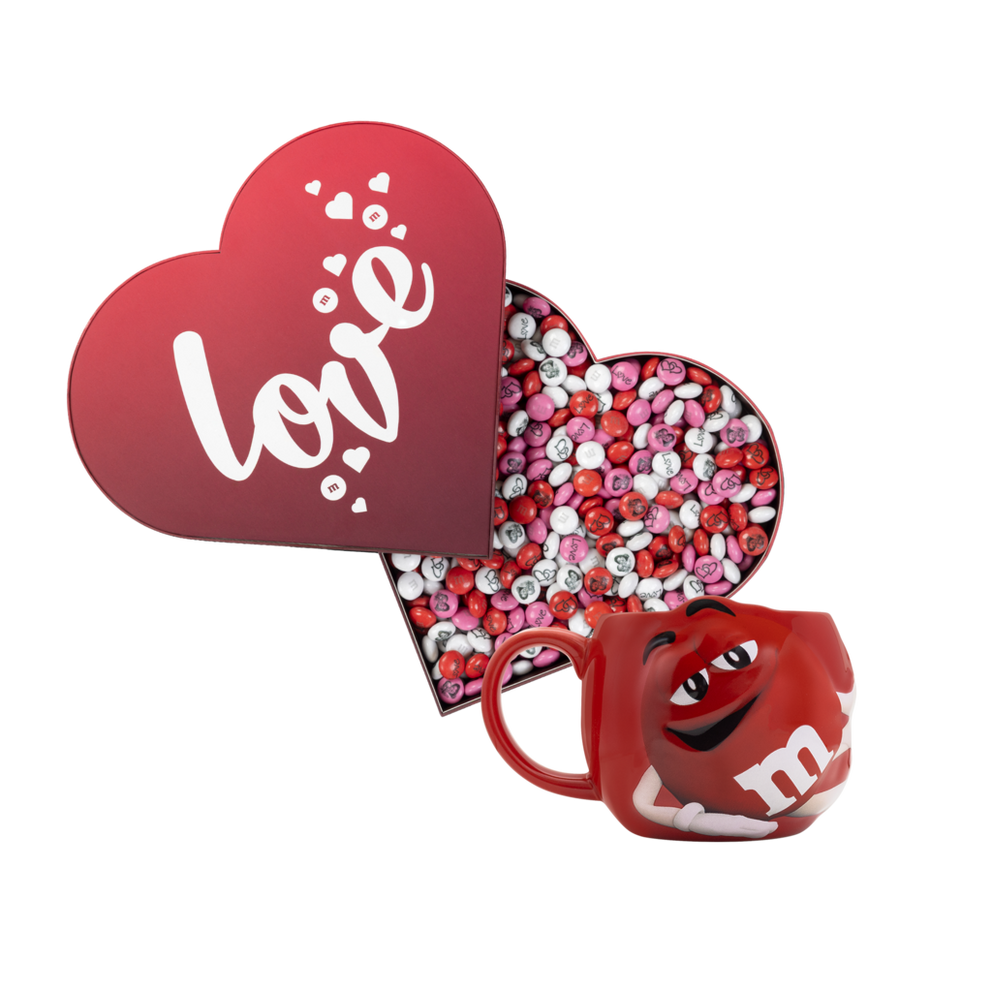 hartvormige doos 500 g + rode M&M’S XL mok 0