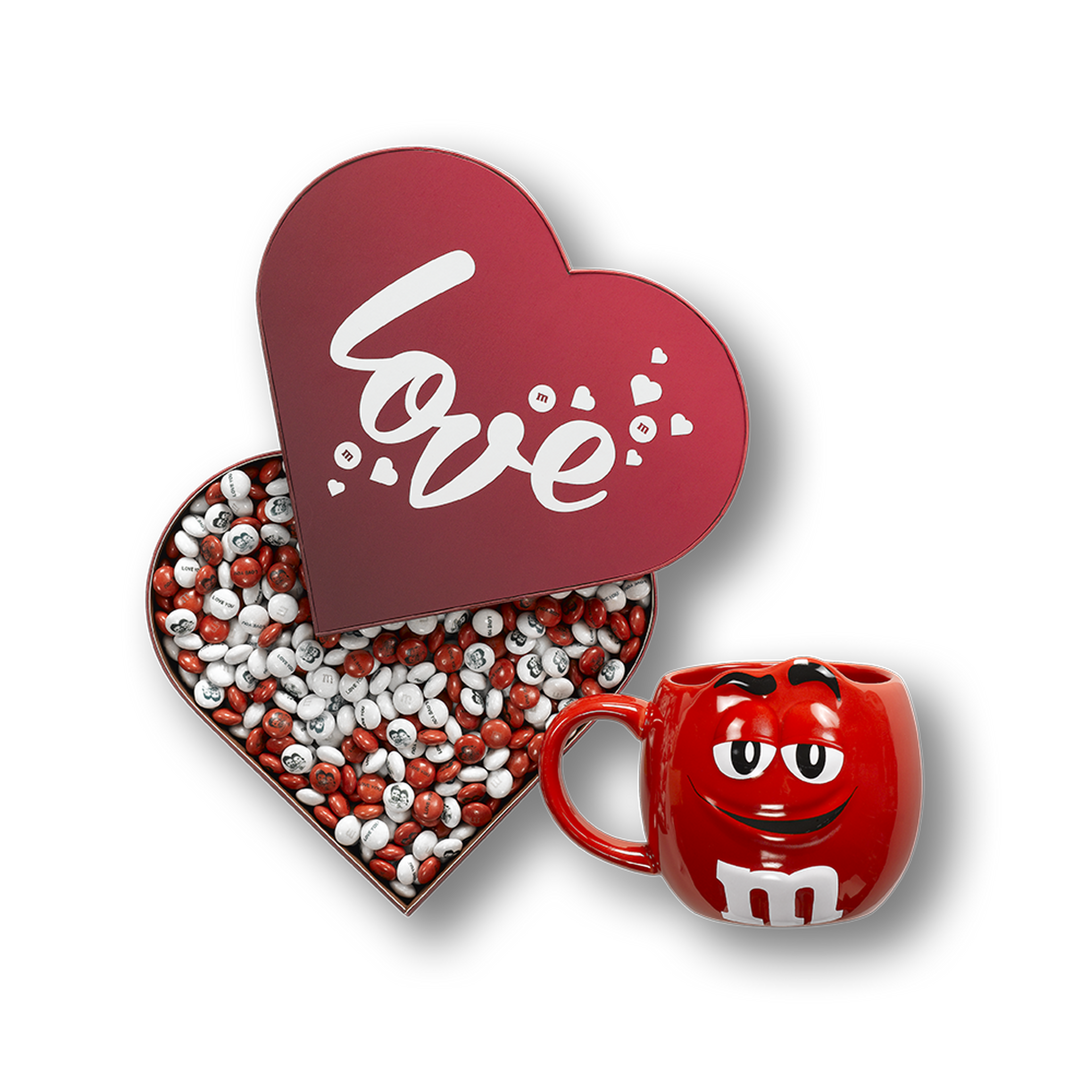 500 g Loveheart Box + Red XL M&M'S Mug 1