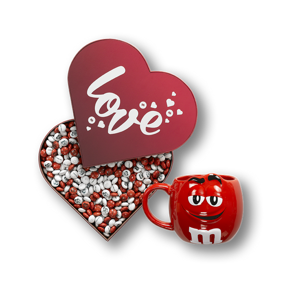 500 g Loveheart Box + Red XL M&M'S Mug 1