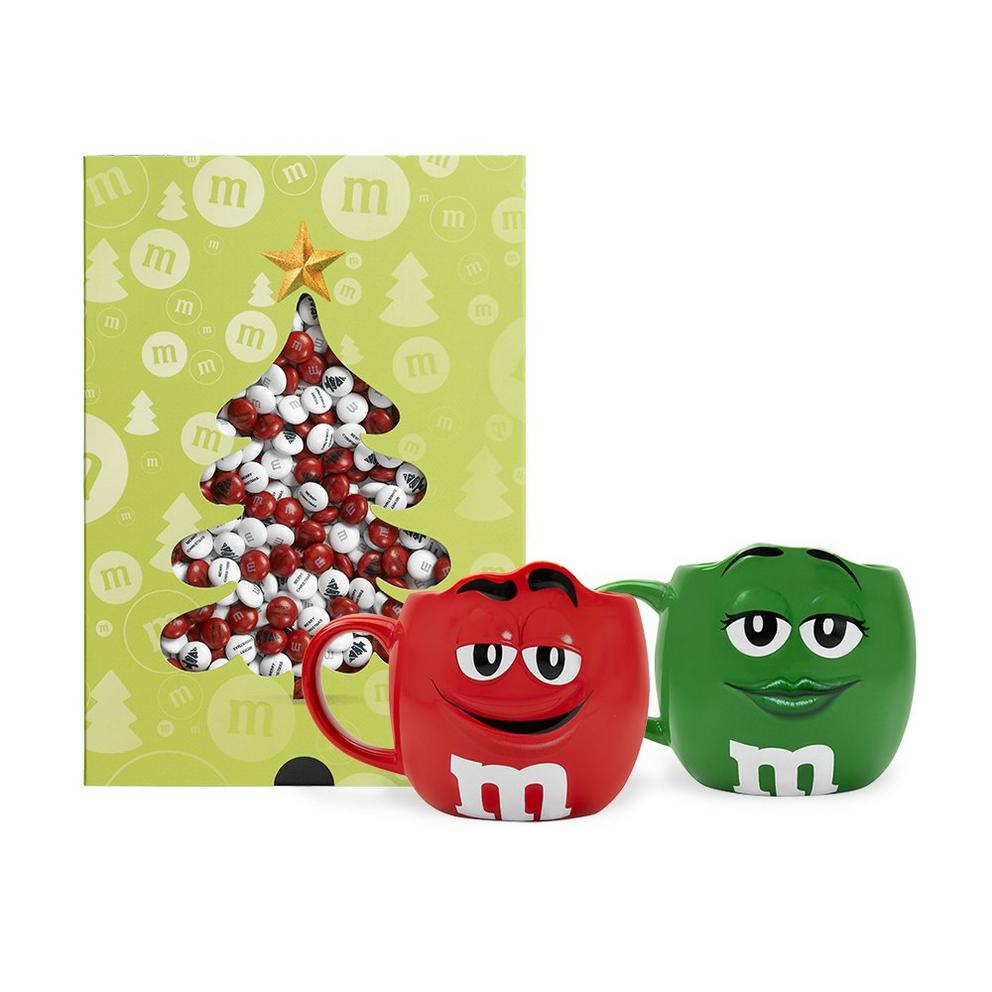 Kerstboomverpakking Ster 400 G + M&M'S Xl-Mokken Red En Green  0