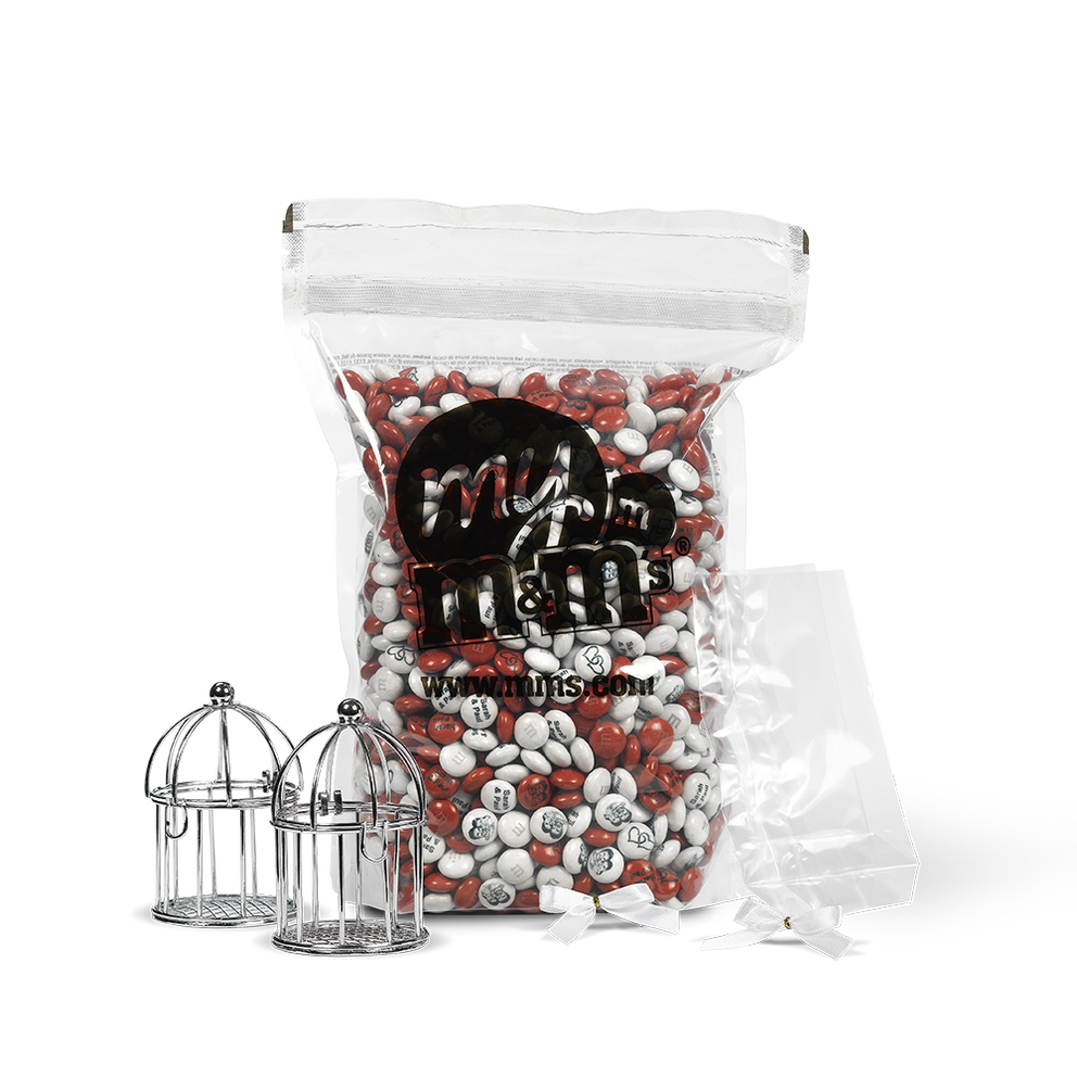 Confezione Di Confetti Sfusi 1,5 kg + 30 gabbiette Chic Argentate + 30 Sacchettini Da Riempire 0