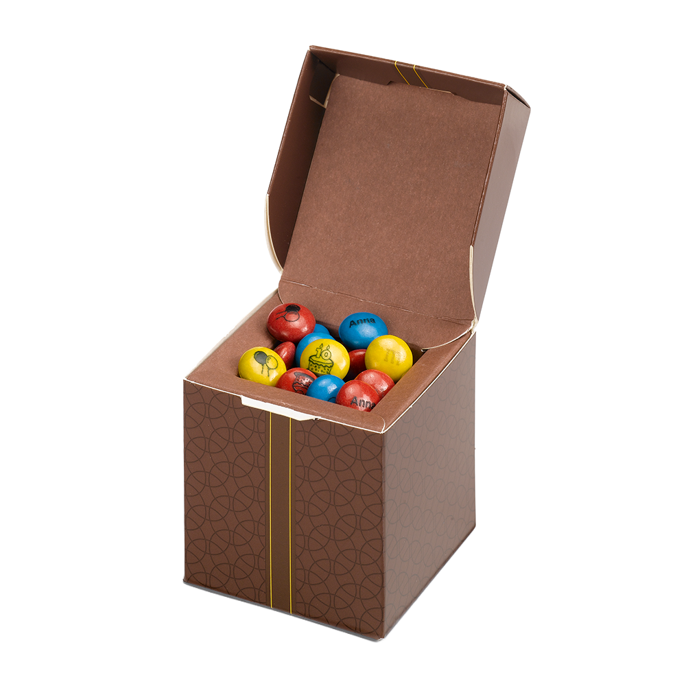 Personalisierte Geschenkbox Würfel 50 g 0