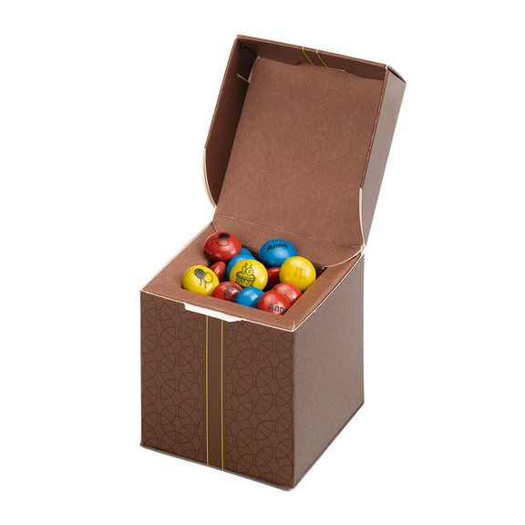 Personalisierte Geschenkbox Würfel 50 g 0
