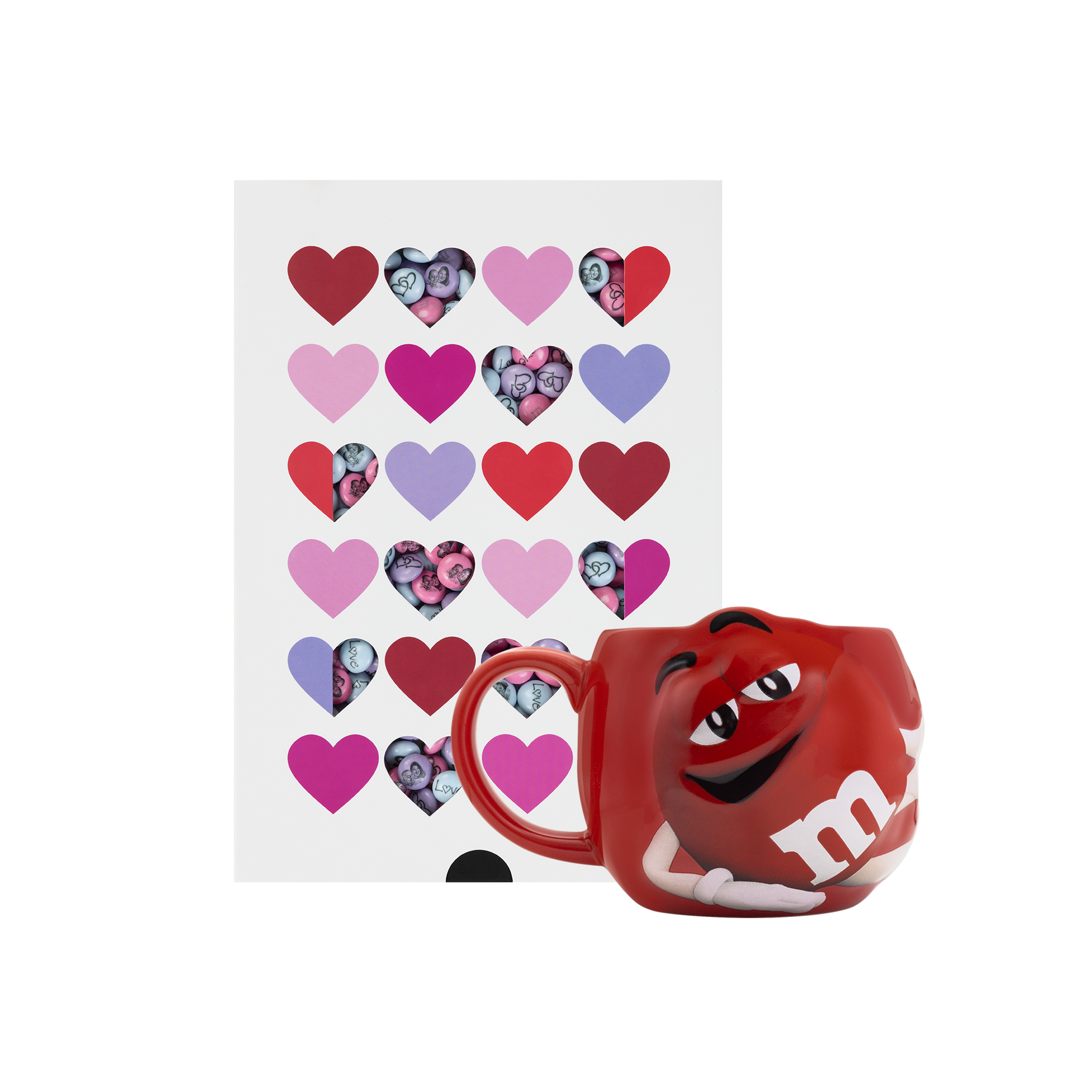 verpakking “hartjes” 400 g + rode M&M’S XL mok 0