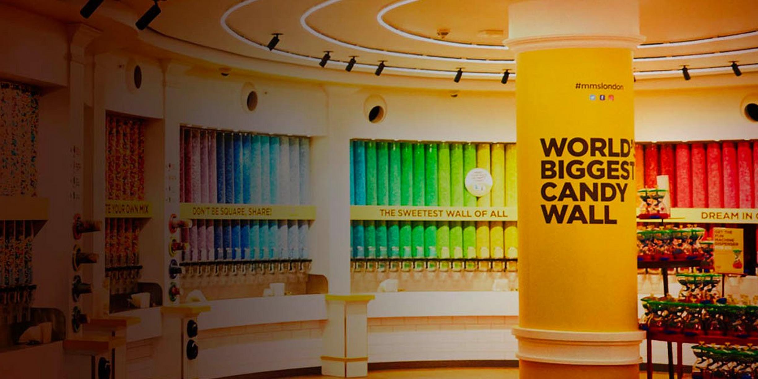 M&M's opens flagship UK store with giant chocolate wall