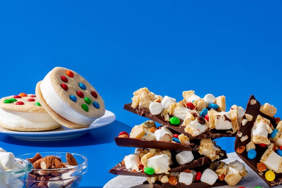 M&M’S® Vanilla Ice Cream Sandwich Rocky Road Bark