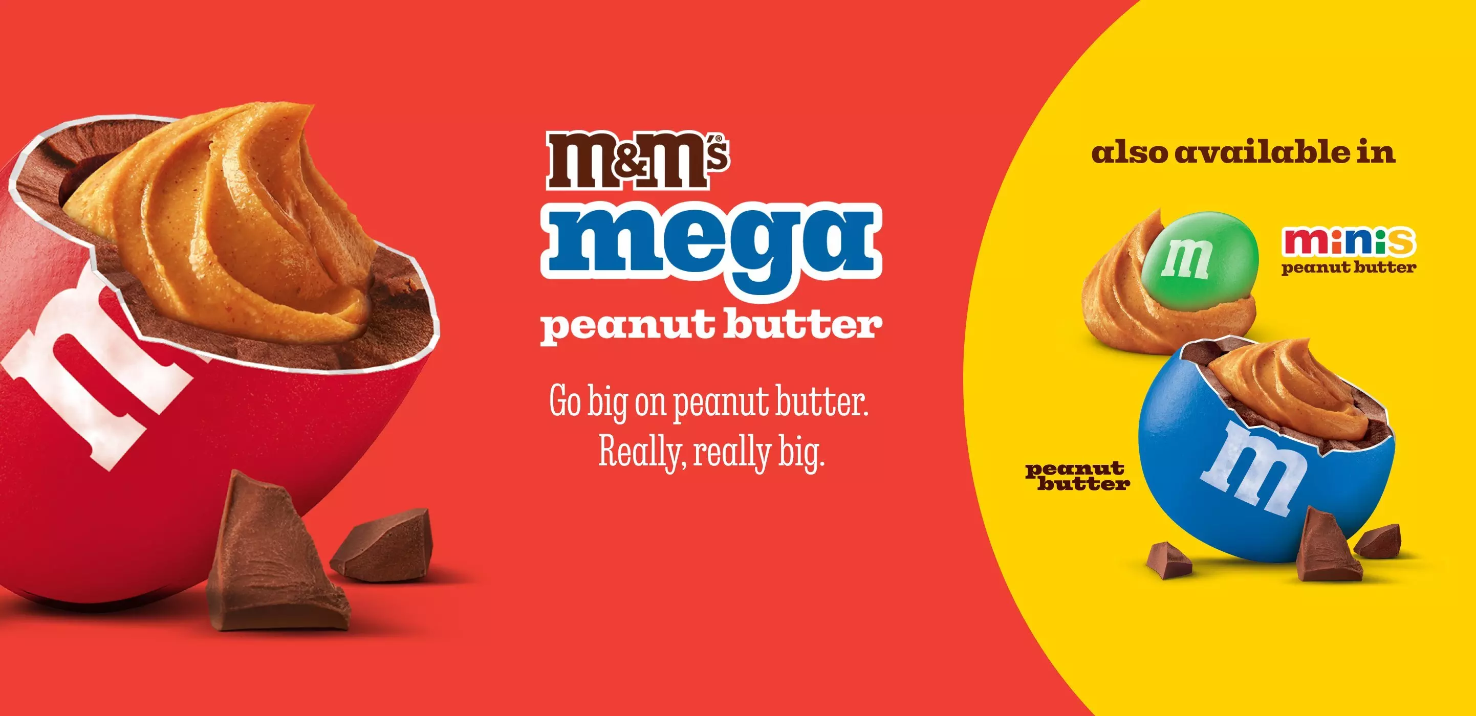Try our 3 different peanut butter M&M'S varieties