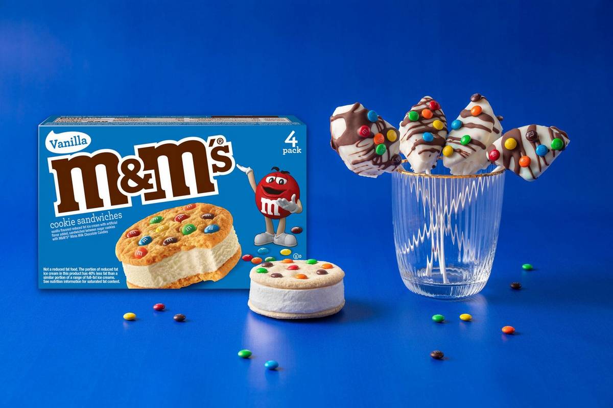 M&M Ice Cream Cookie Pops