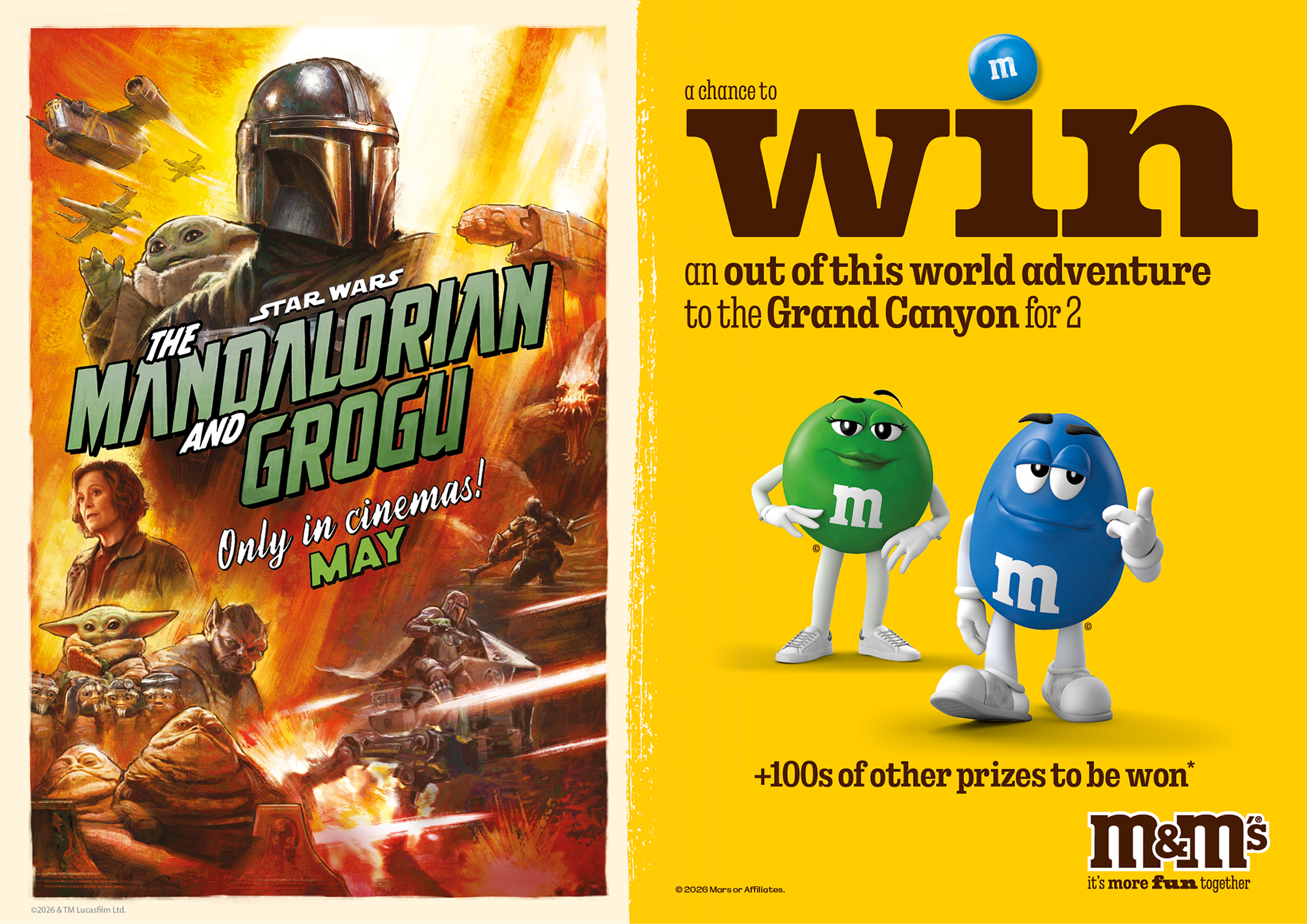 M&M's x Mandalorian movie banner
