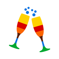 champagne glasses icon as a placeholder