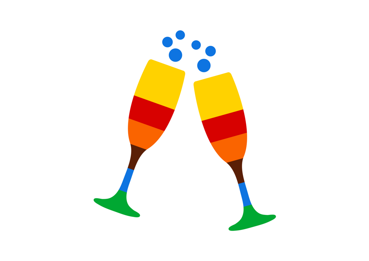 bubbly glasses illustration