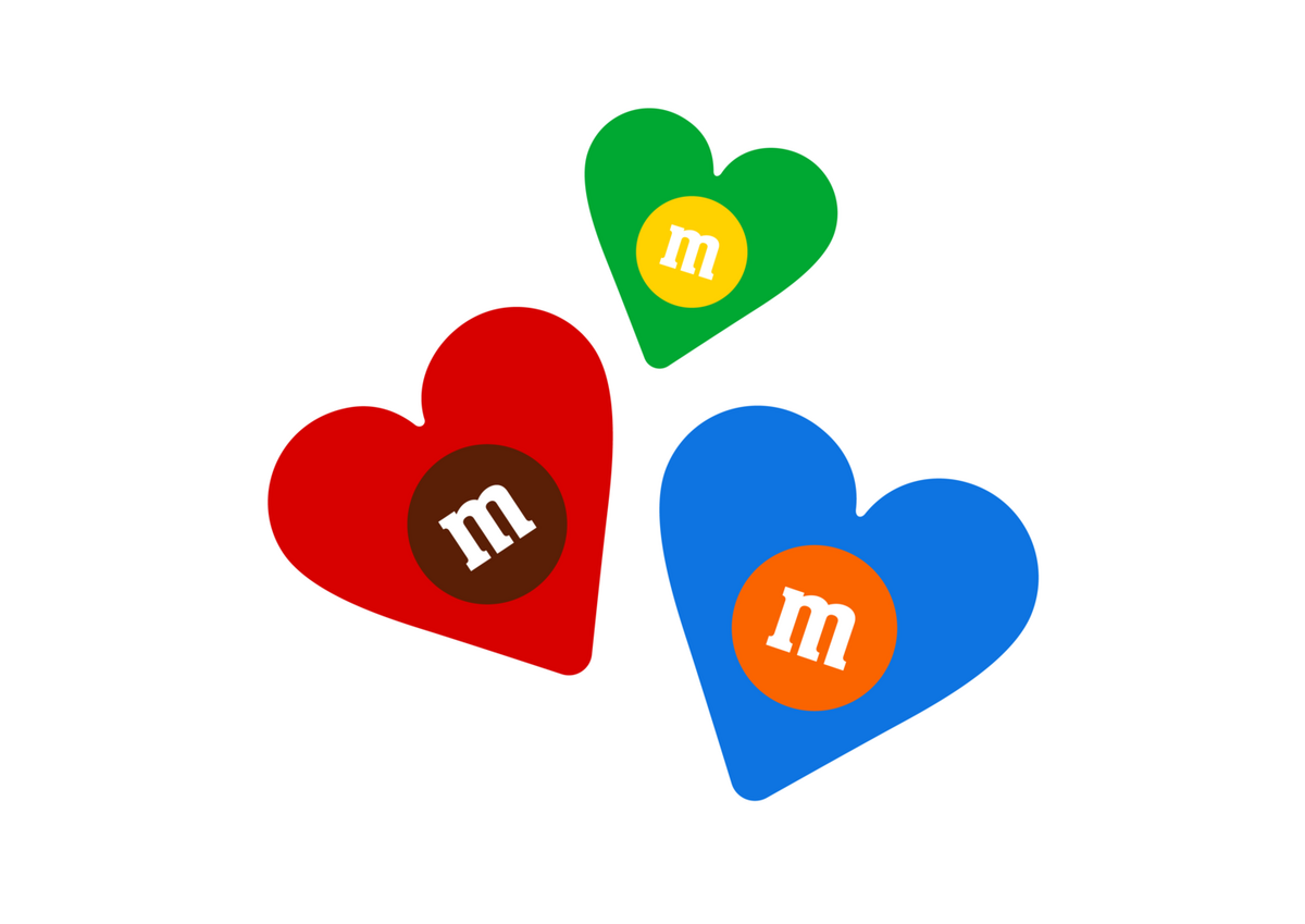 three hearts illustration