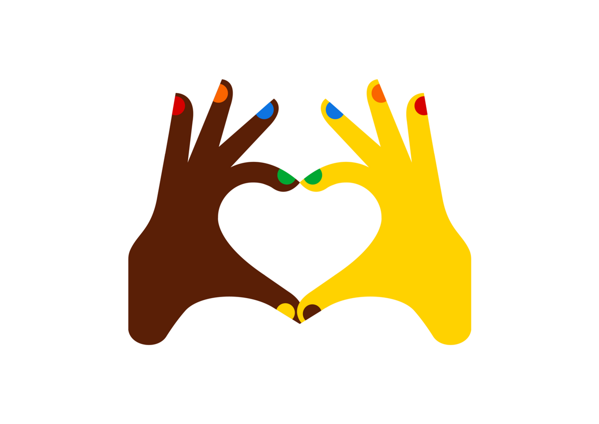 heart hands illustration