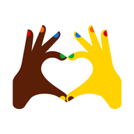 Heart hands illustration