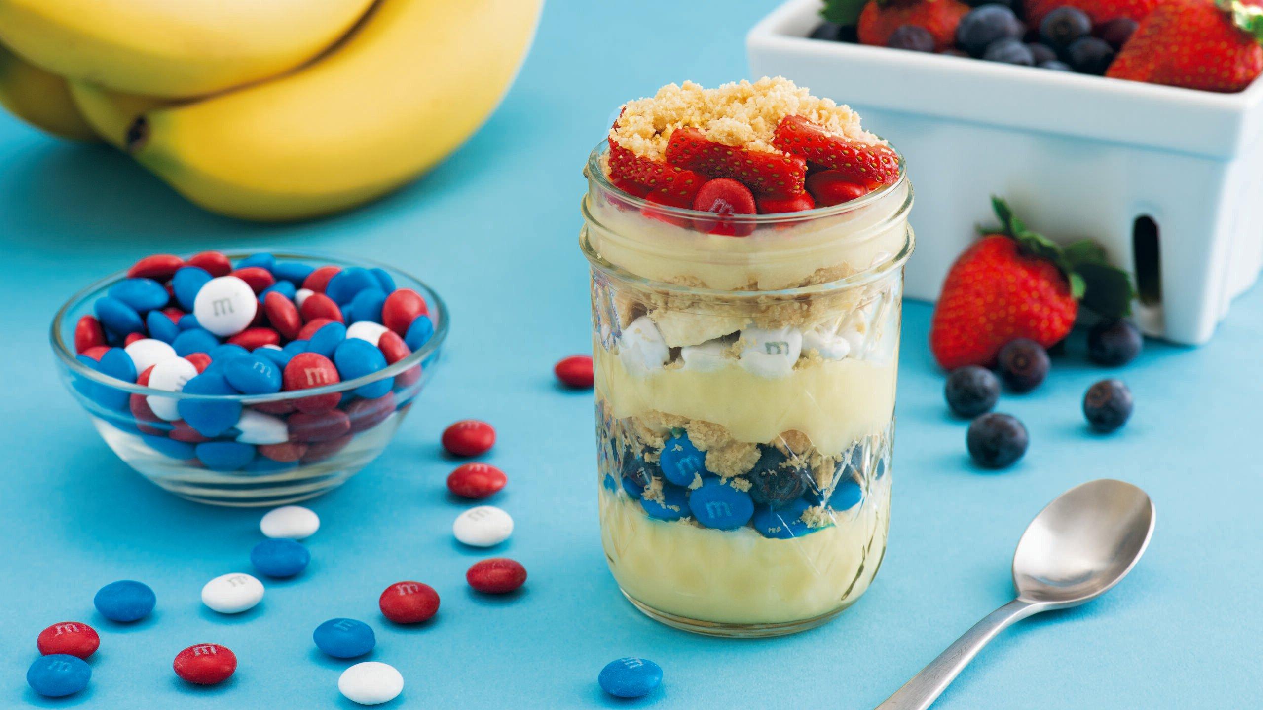M&M’S® Red, White and Blue Trifle