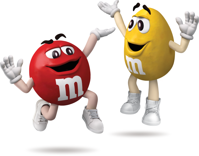 Red and Yellow M&M character
