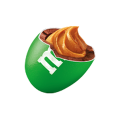 A Green Colored Peanut Butter Mega M&M'S Open
