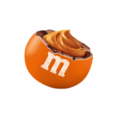 An Orange Colored Peanut Butter Mini M&M'S Open