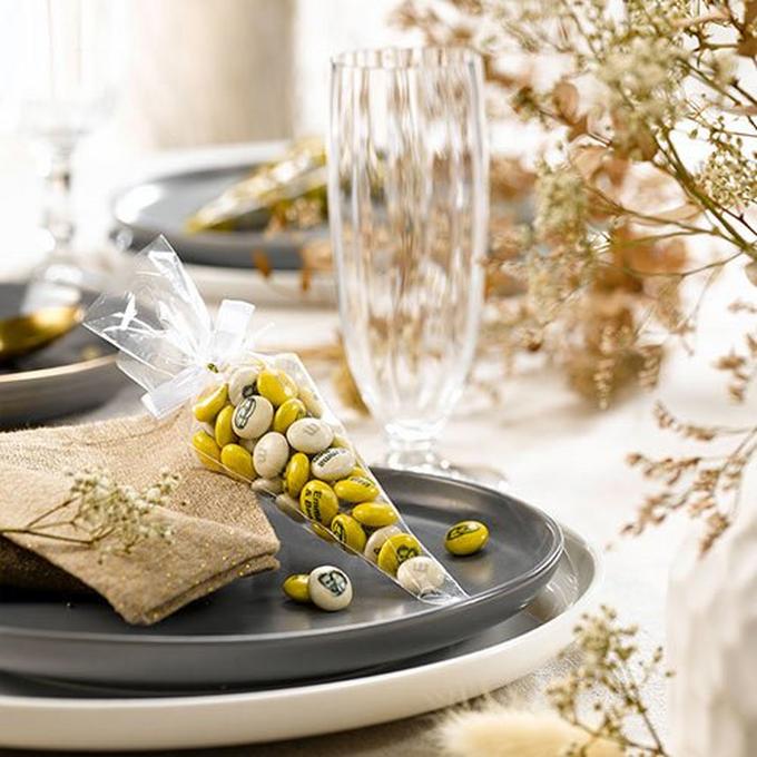 dekoracja stołu weselnego rożek M&M'S®