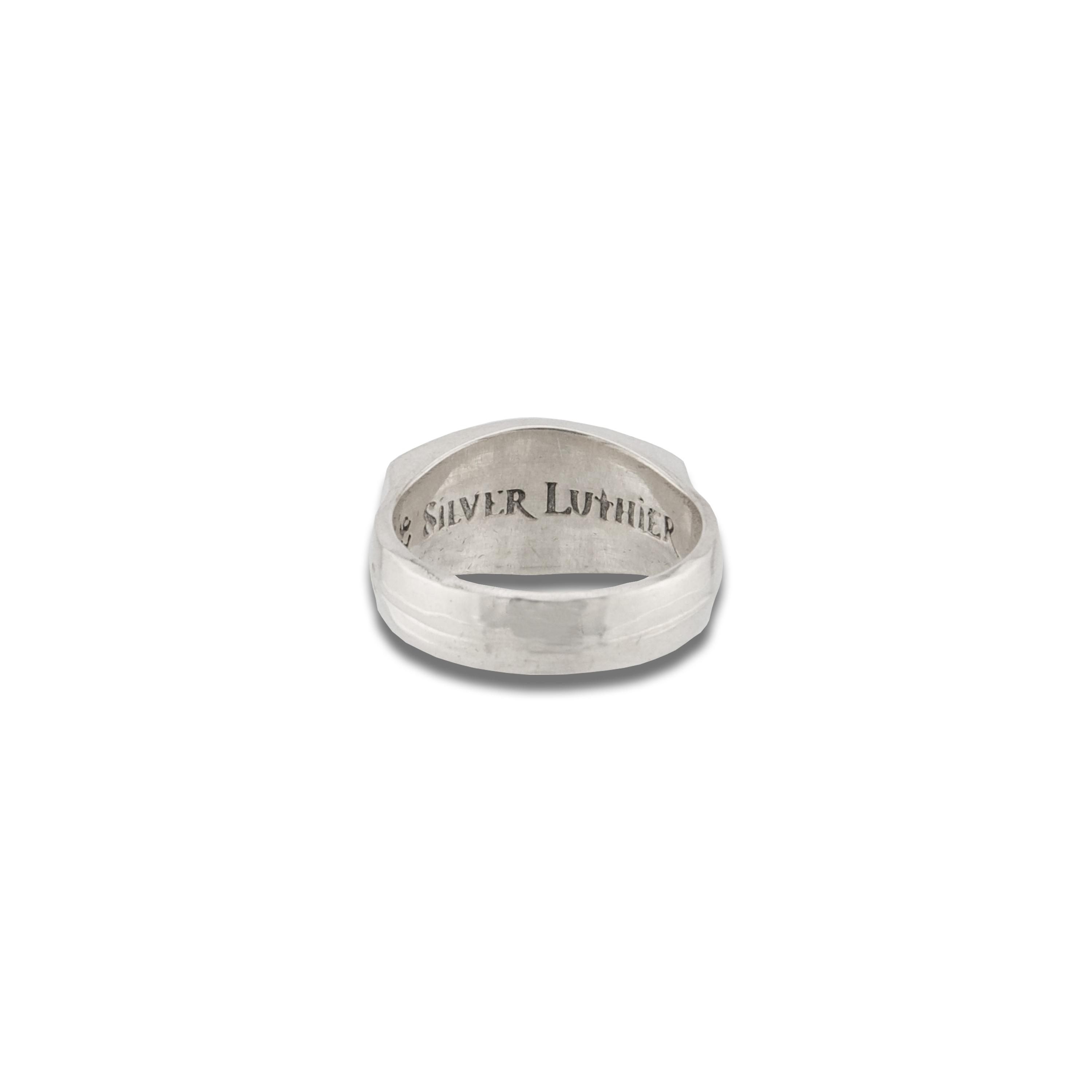Est. 1981 Debossed Silver Ring - Size 10