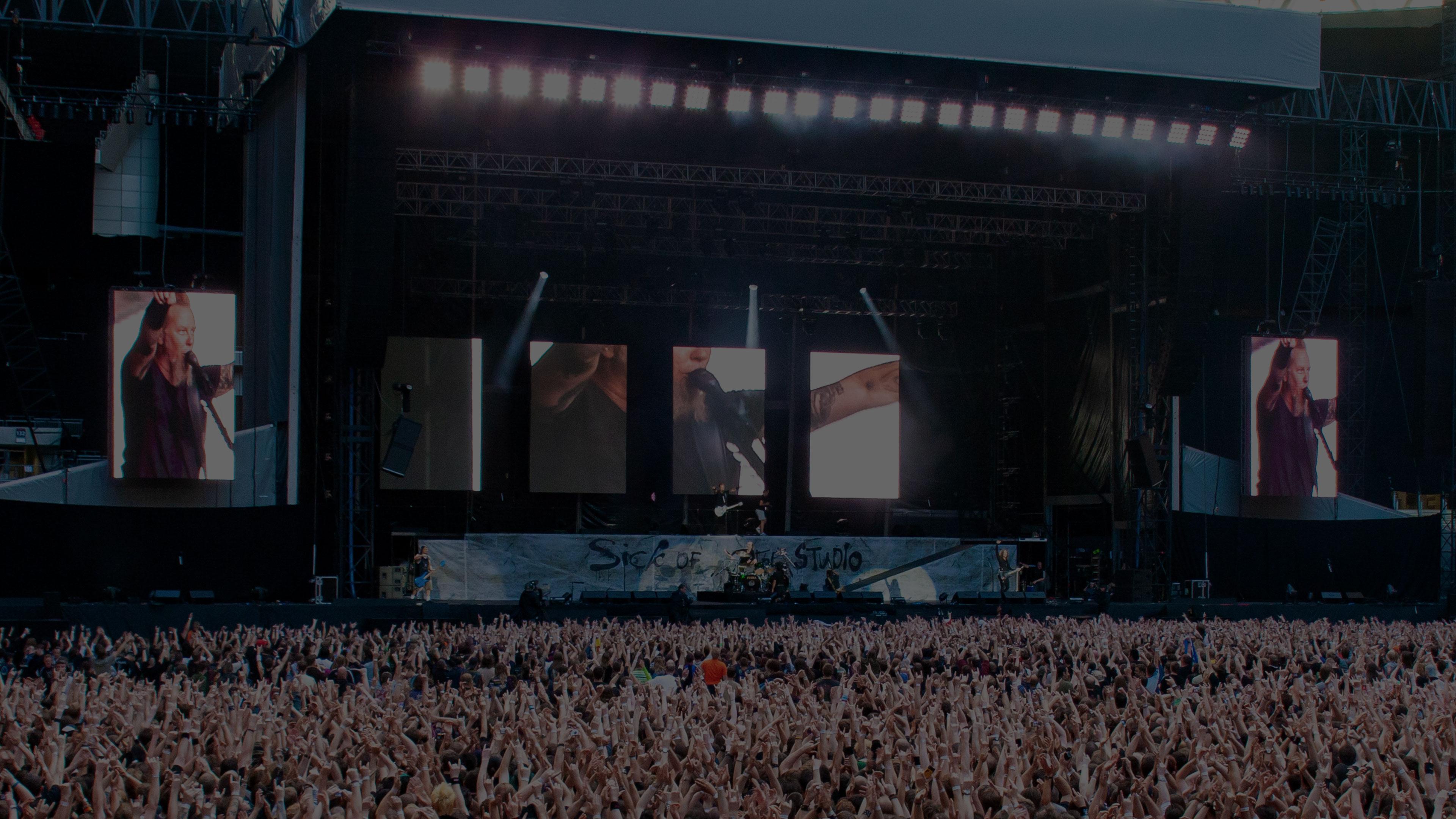 Metallica at Wembley Stadium in London, England on July 8, 2007