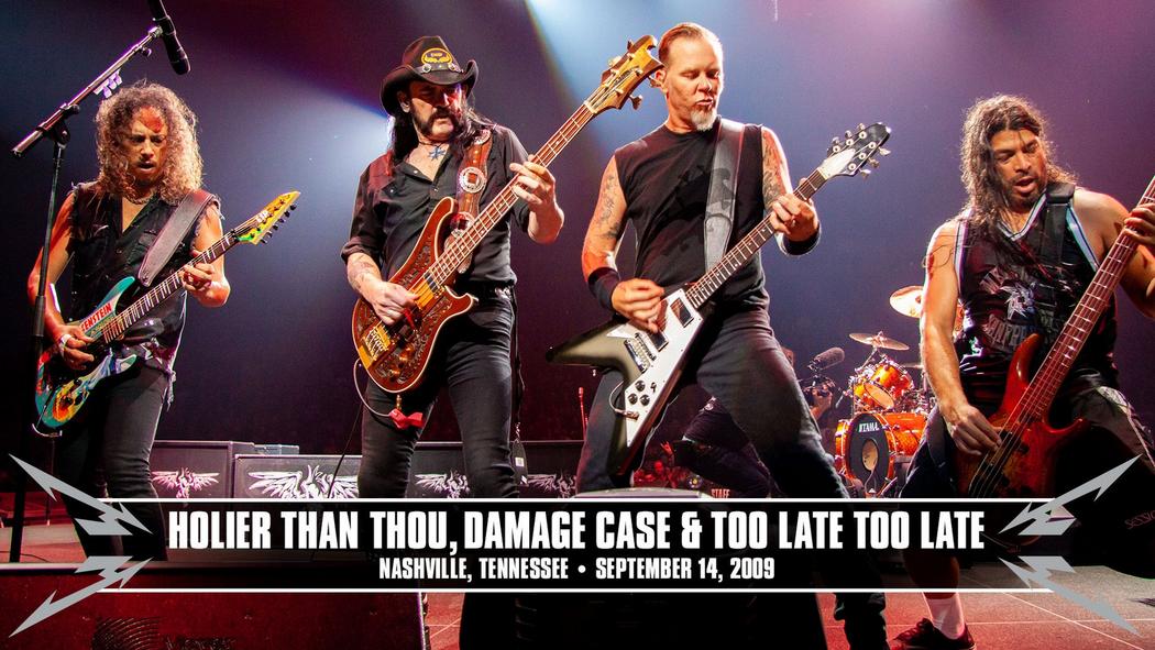 Watch the “Holier Than Thou, Damage Case &amp; Too Late Too Late (Nashville, TN - September 14, 2009)” Video