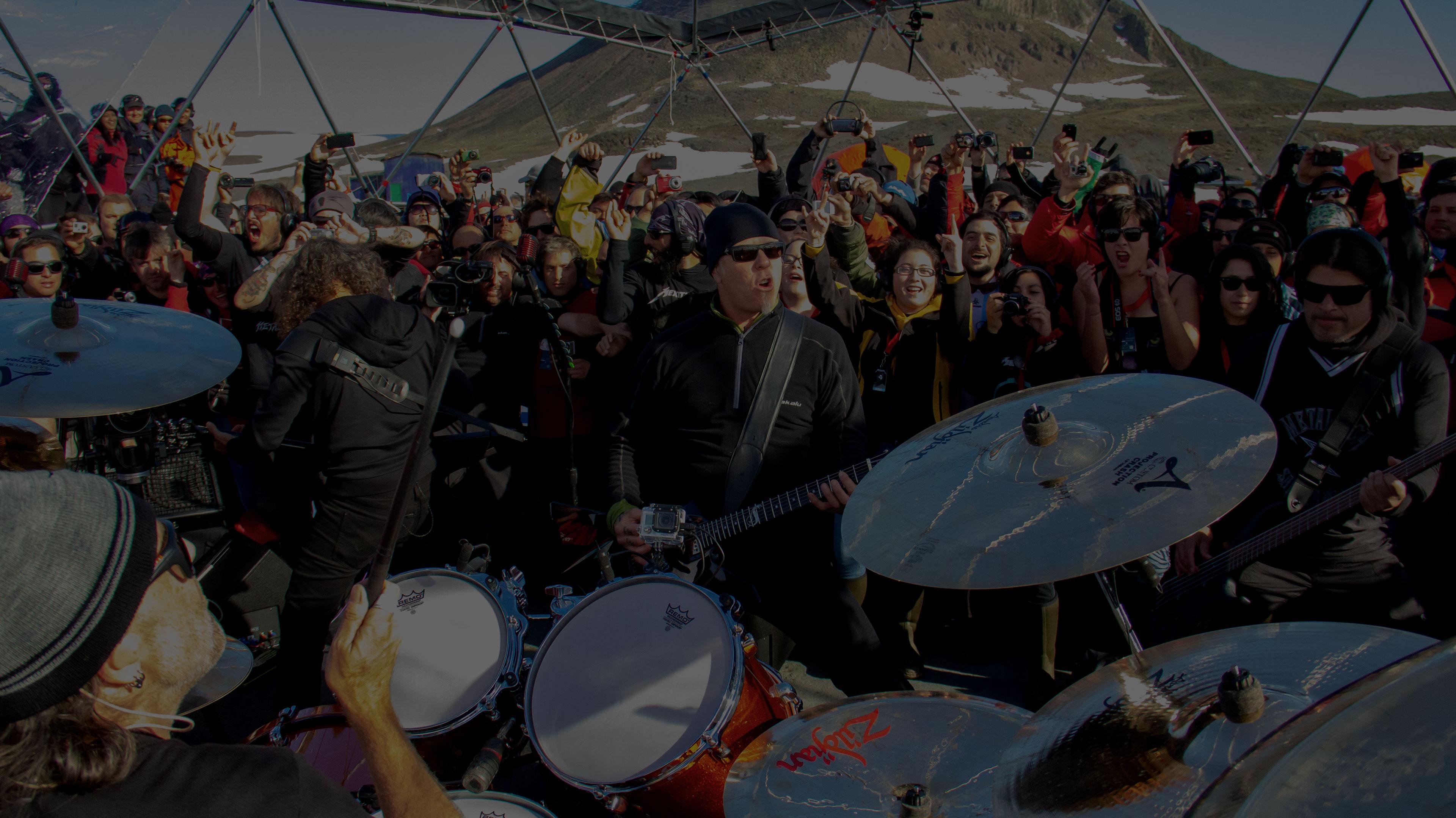 Metallica at  at Carlini Argentine Base in South Shetland Islands, Antarctica on December 8, 2013