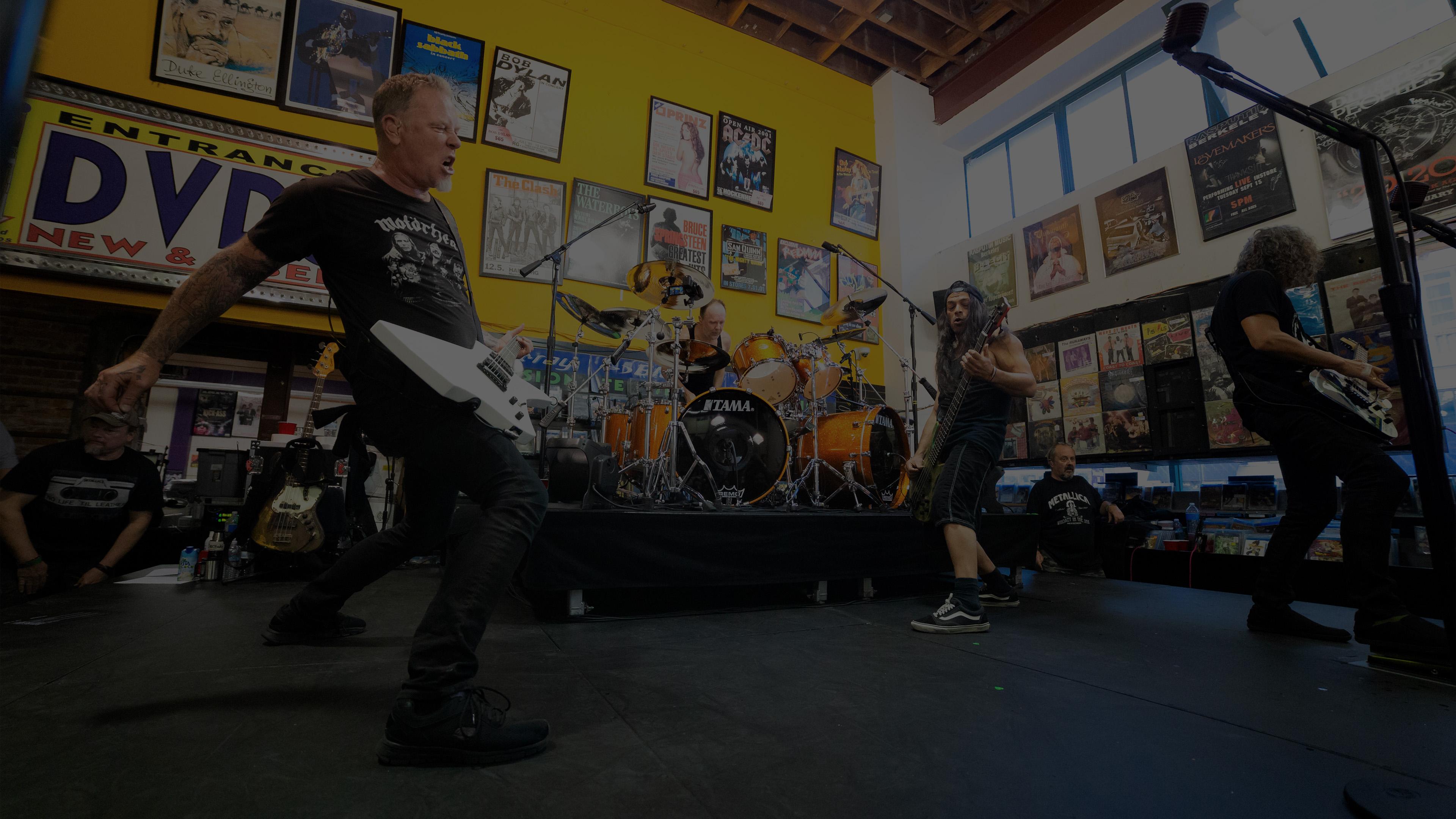 Metallica at Rasputin Music in Berkeley, CA on April 16, 2016