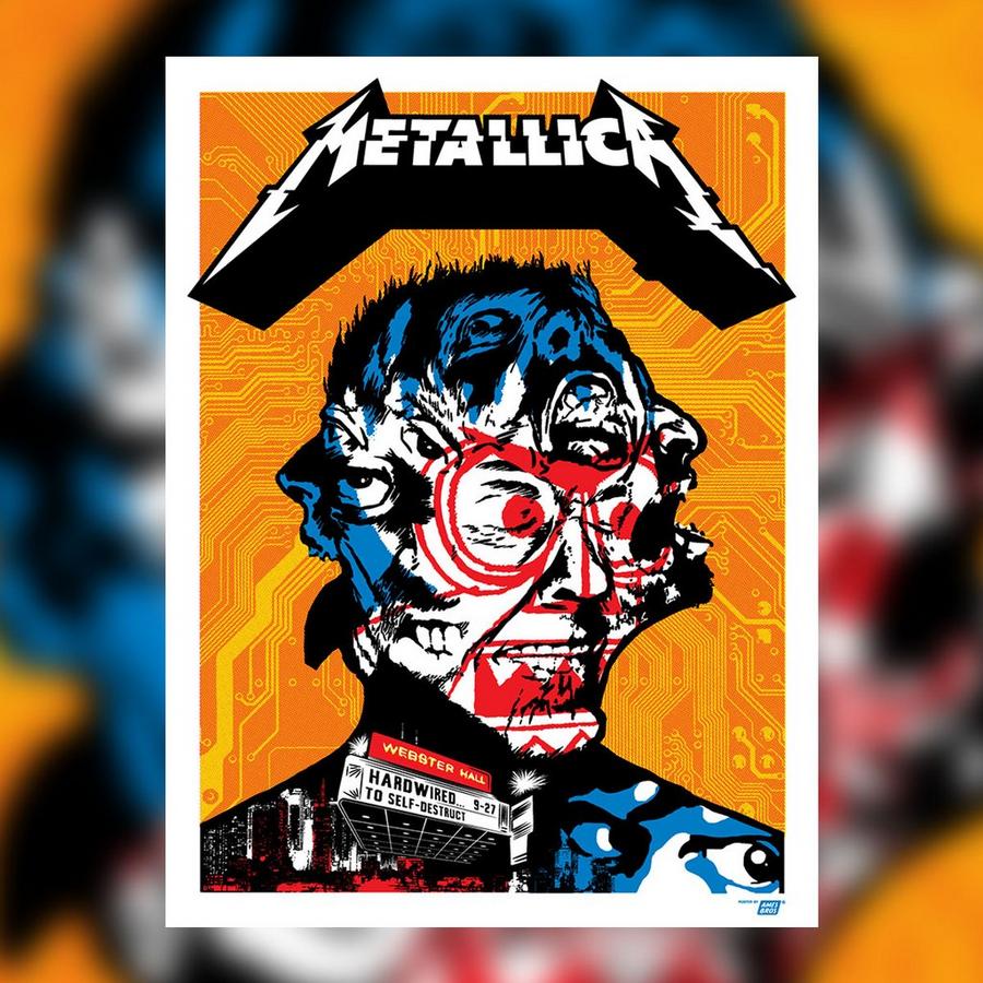 Metallica Concert Poster by Ames Bros