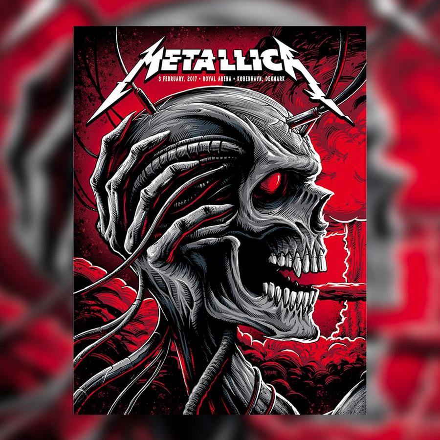 Metallica Concert Poster by Brandon Heart