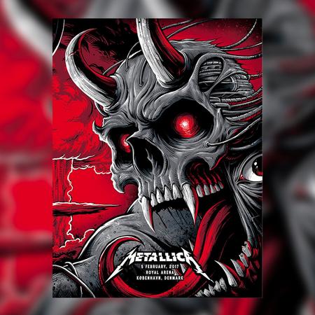 Metallica Concert Poster by Brandon Heart