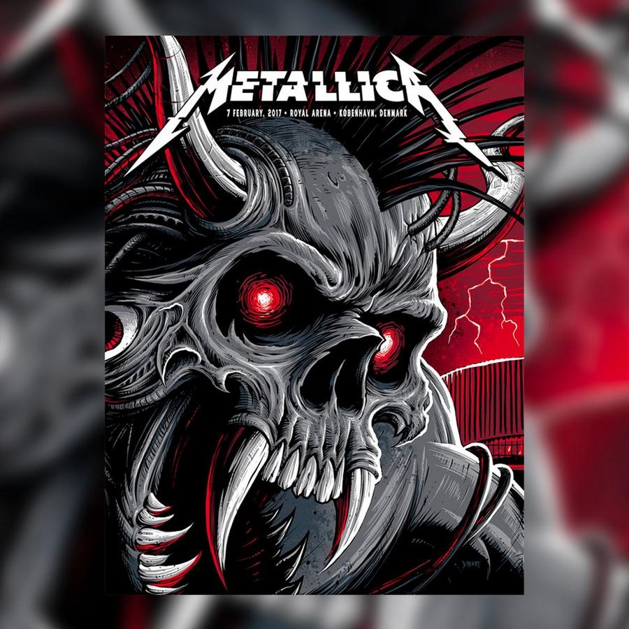 Metallica Concert Poster by Brandon Heart