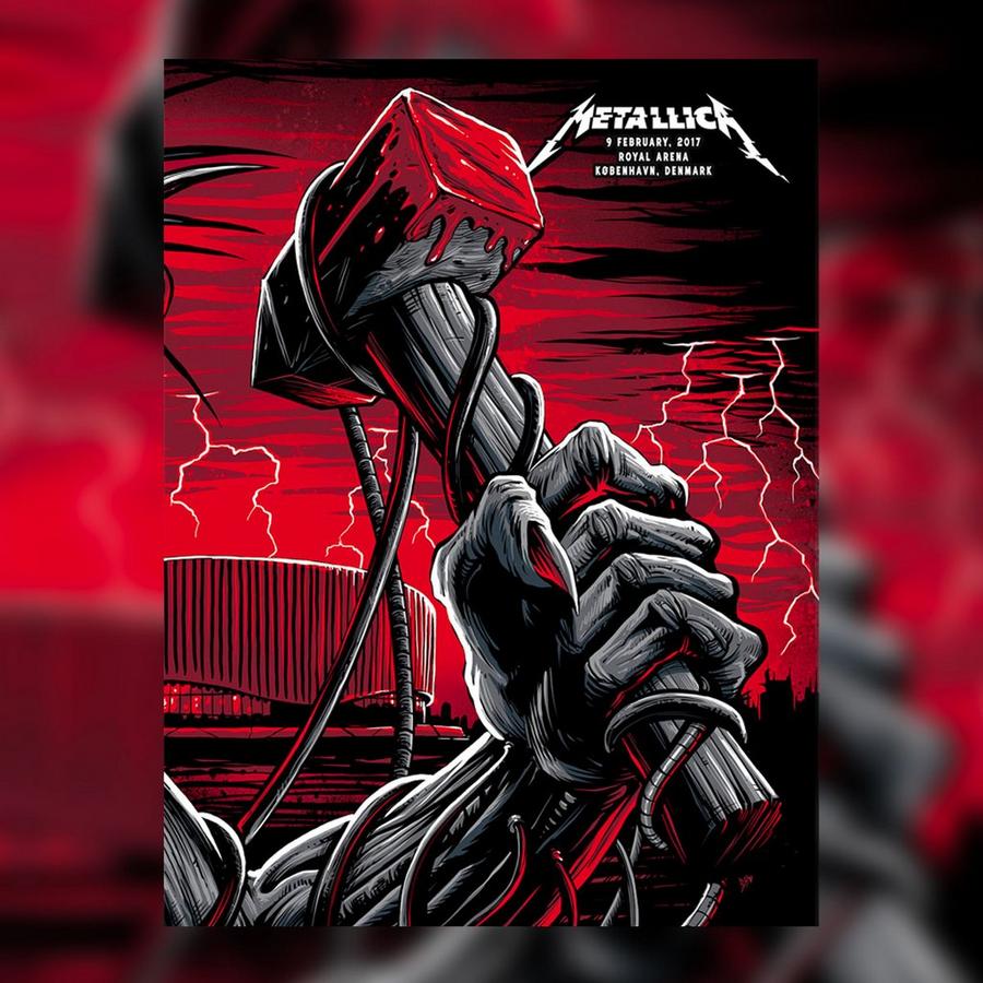 Metallica Concert Poster by Brandon Heart