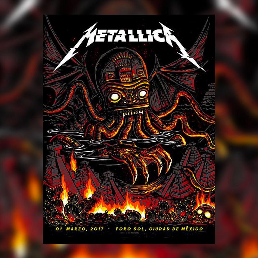 Metallica Concert Poster by Munk One