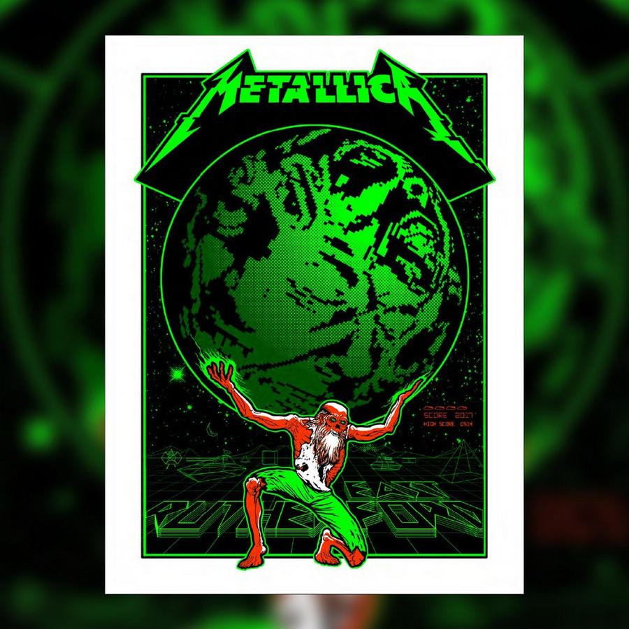 Metallica Concert Poster by Ames Bros