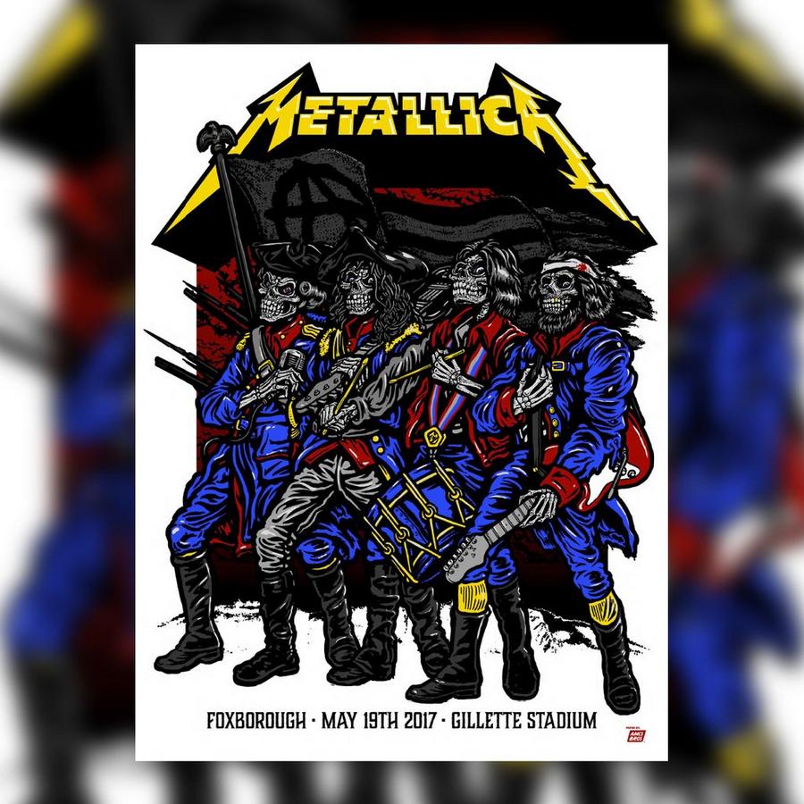 Metallica Concert Poster by Ames Bros