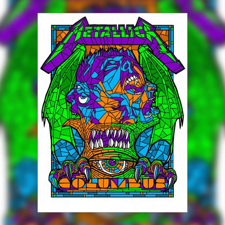 Metallica Concert Poster by Ames Bros